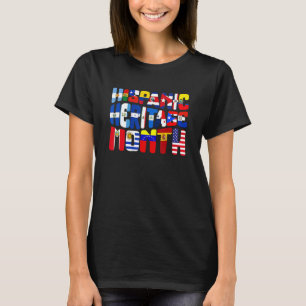 Kulturerbe Monat Hispanische Landesflaggen 2 T-Shirt