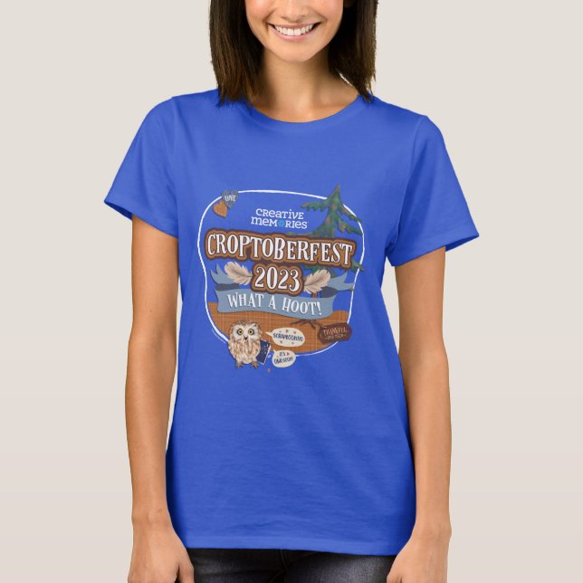 Kulturfest 2023 Der blaue T - Shirt der Frauen (Vorderseite)