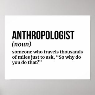Kulturforscher - Funny Anthropology Poster
