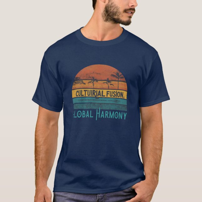 Kulturfusion, globale Harmonie T-Shirt (Vorderseite)