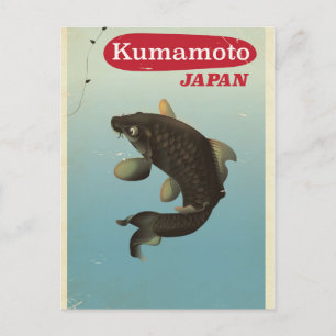 Kumamoto Japan Vintage-Reiseposter Postkarte