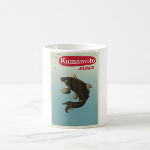Kumamoto Japan Vintages Reiseplakat Kaffeetasse