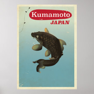 Kumamoto Japan Vintages Reiseplakat Poster
