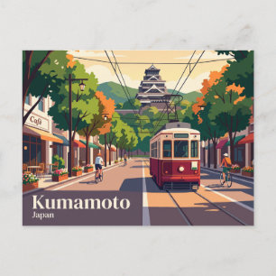 Kumamoto-Straßenbahn Japan Postkarte