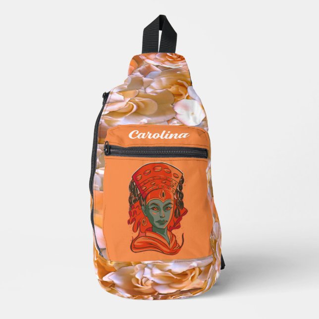 Kumari, Frau im Gesicht Crossbody Bag (Vorderseite)
