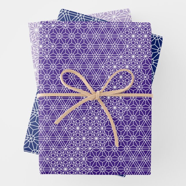 KUMIKO |  Japanese Traditional Pattern Geschenkpapier Set (Beispiel)