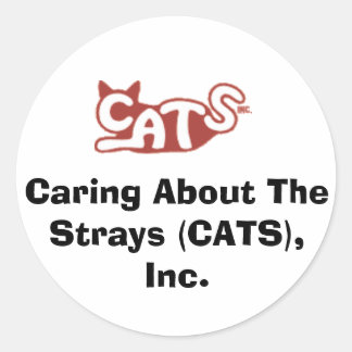 Kümmernd über die Strays (CATS), Inc. Aufkleber