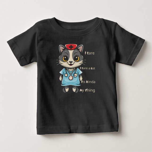 Kümmre Cat Nurse: Das ist mein Ding Baby T-shirt (Vorderseite)