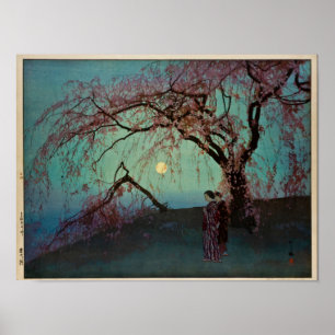Kumoi Cherry Trees 1920 Japanischer Holzschnitt-Dr Poster