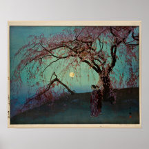 Kumoi Cherry Trees 1920 Japanischer Holzschnitt-Dr