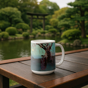 Kumoi-Kirschbäume japanischer Holzschnitt Reproduk Kaffeetasse