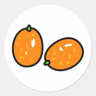 Kumquat Runder Aufkleber