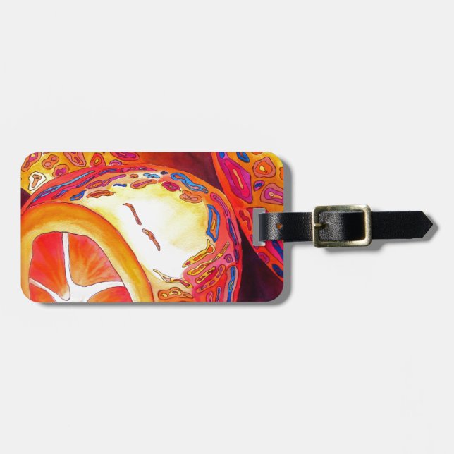 Kumquats-Zitrusfrüchte Gepäckanhänger (Vorderseite horizontal)