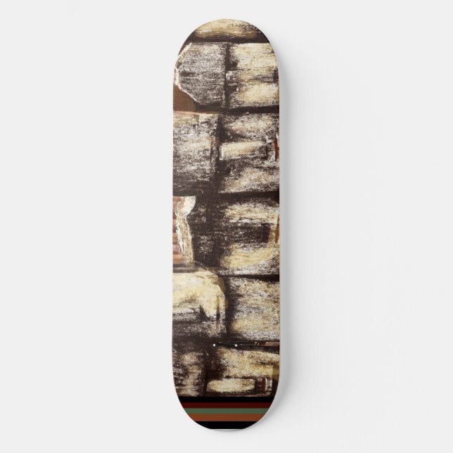Kuna Indian Ancestral Figurenskateboard Skateboard (Vorderseite)