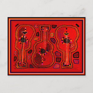 Kuna-Indian-Gitarren Postkarte