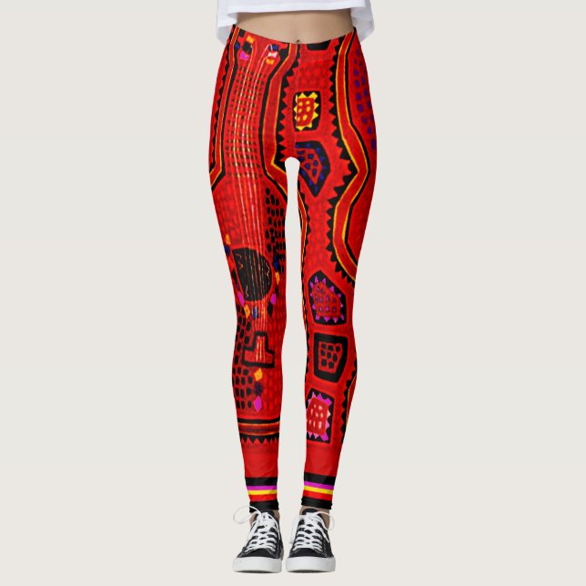 Kuna Indian Guitar Leggings (Vorderseite)