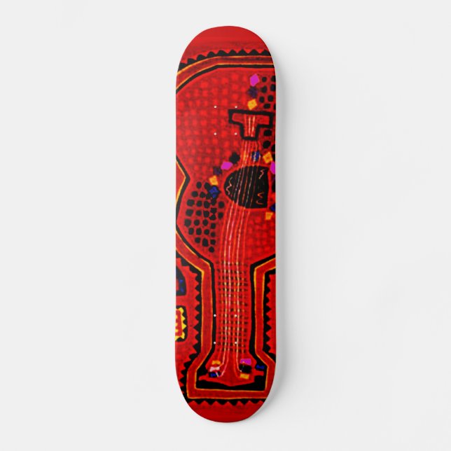 Kuna Indian Guitar Skateboard (Vorderseite)