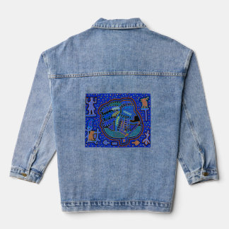 Kuna Indian in Canoe  Jeansjacke