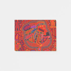 Kuna Indian Man in Canoe Post-it Klebezettel