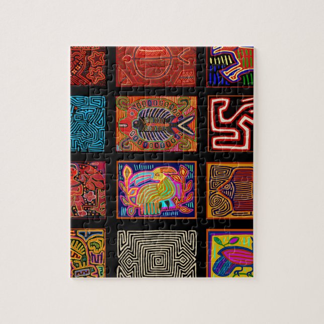 Kuna Indian Mola Collage (Vertikal)