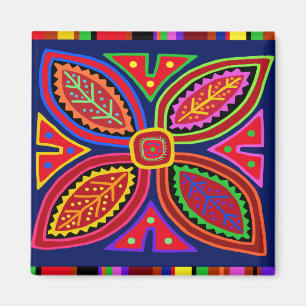 Kuna Indian Mola Flora Magnet