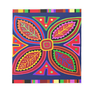 Kuna Indian Mola Flora Notizblock