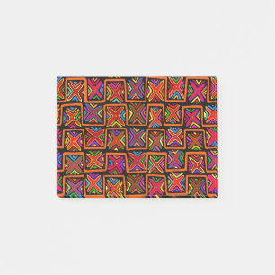 Kuna Indian Mola Tribal Karos - Red - Post-it Klebezettel