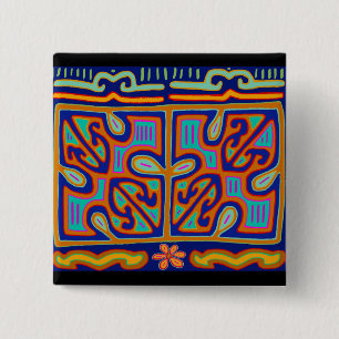 Kuna Indian Music Box - San Blas Mola Button