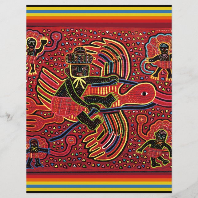 Kuna Indian Stork Bringbaby Design (Vorderseite)