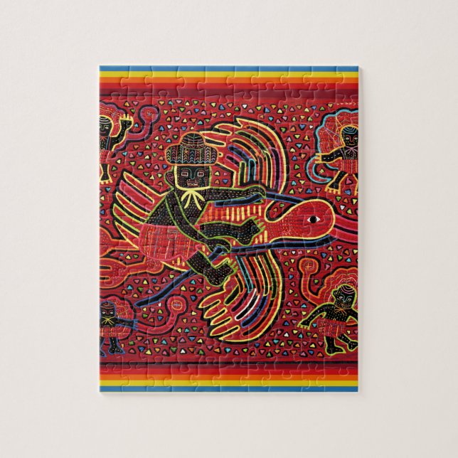 Kuna Indian Stork Bringbaby Design (Vertikal)