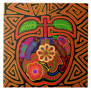 Kuna Indian Süßapfel Mola Fliese