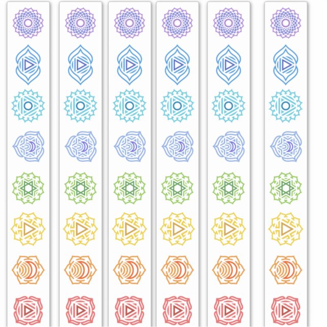 Kundalini Chakra Line Aufkleber (Vorderseite)