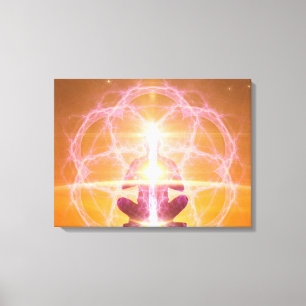 Kundalini und das Chakras - weckendes Yoga Leinwanddruck
