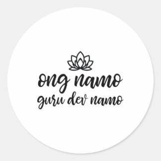 Kundalini-Yoga-Shirt Ong Namo Guru Dev Namo  Runder Aufkleber