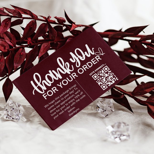 Kunde dankt dem Paket QR Code Coupon einfügen Visitenkarte (Von Creator hochgeladen)