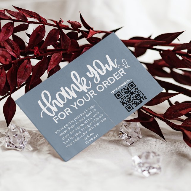 Kunde dankt dem Paket QR Code Coupon einfügen Visitenkarte (Von Creator hochgeladen)