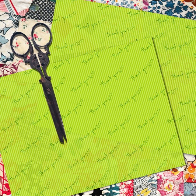 Kunde dankt Ihnen für Limone Streifen Seidenpapier (Von Creator hochgeladen)