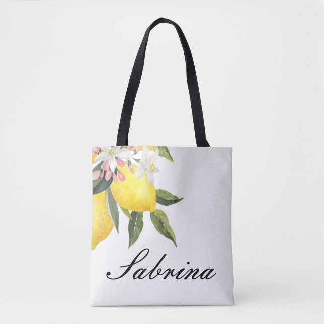 KUNDE SOMMERTASCHE MIT LEMONEN ZURÜCK TASCHE (Vorderseite)