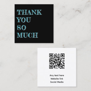 Kunde Vielen Dank QR Code Business Cards Quadratische Visitenkarte