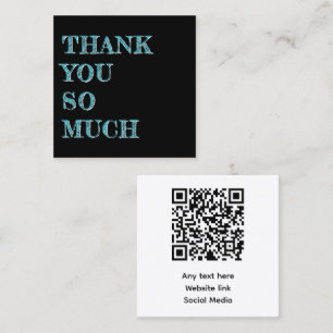 Kunde Vielen Dank QR Code Business Cards Quadratische Visitenkarte