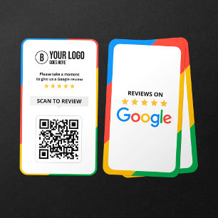 Kunden Google Bewertungen QR-Code Geschäftliche Be Visitenkarte