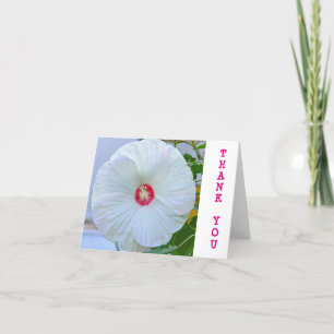 KUNDENBAR "DANKE" KARTE/WEISSER HIBISKUS DANKESKARTE