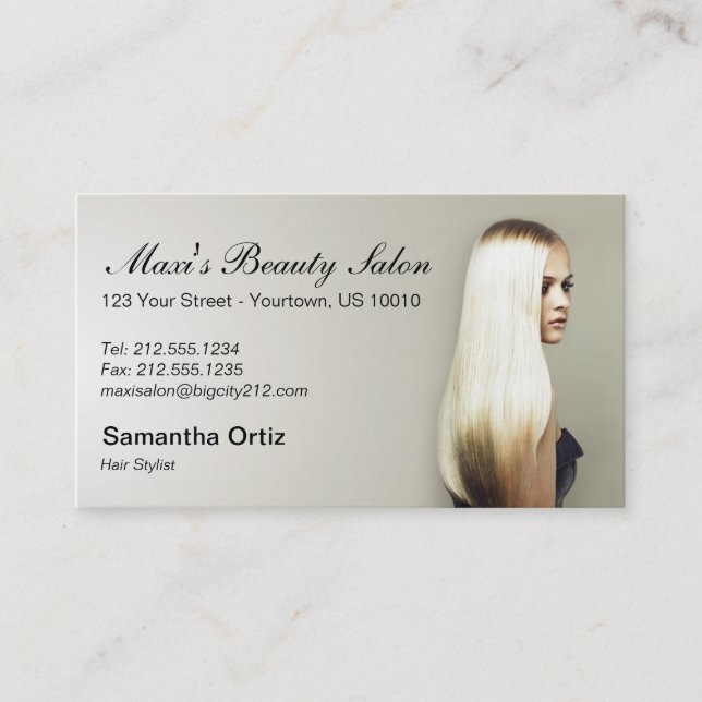 KUNDENBARE Beauty Salon Business Cards Visitenkarte (Vorderseite)