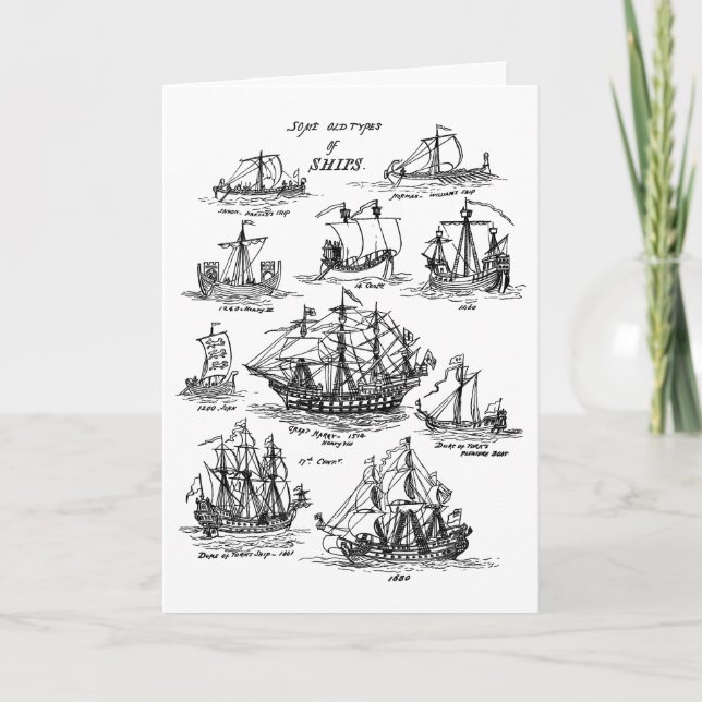 KUNDENBARE COOLE BOOTE AM GEBURTSTAG KARTE (Vorderseite)