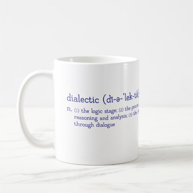KUNDENBARE Dialektische Bühne des Triviums Kaffeetasse (Links)