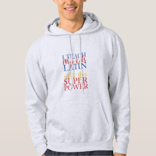 KUNDENBARE Homeschoschule Latein Superheld Hoodie
