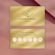 Kundenbelohnung Minimalistisches Logo Gold Nail Ar