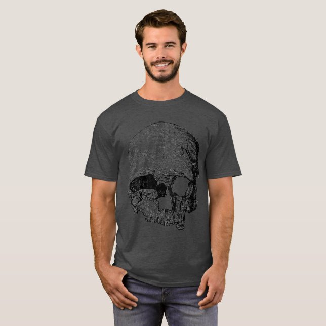 Kundenberaterin-Magnon Schädel T-Shirt (Vorne ganz)