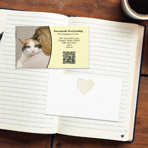 Kundenbetreuung - QR-Code und Foto Visitenkarte