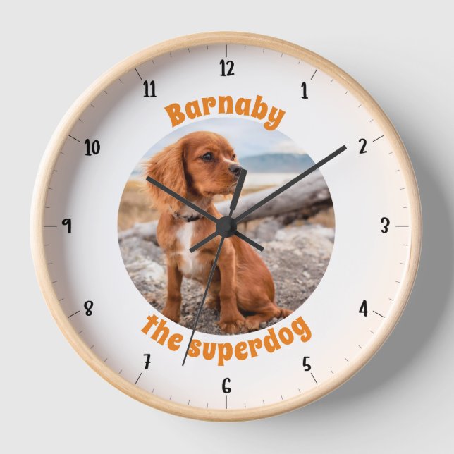 KUNDENBEZEICHNENDES PET NAME-FOTO GROSSE SCHLIE UHR (Vorderseite)